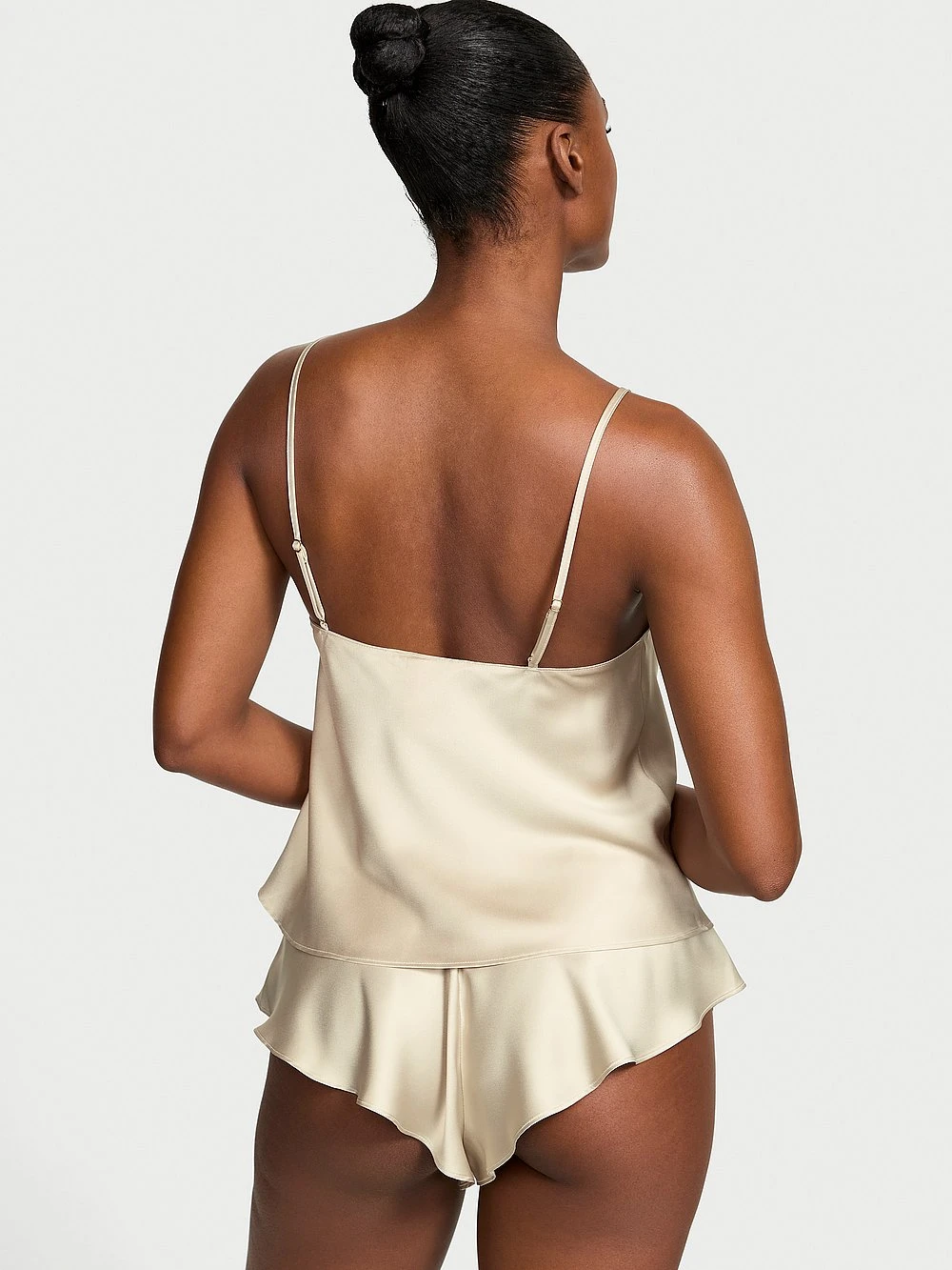 Victoria's Secret Satin Rose Lace-Trim Cami & Flutter Short Set 4 Victoria's Secret Satin Rose Lace-Trim Cami & Flutter Short Set - Image 2