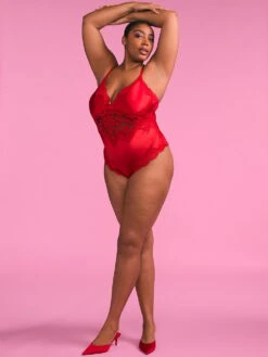 Dare To Dream Lace & Satin Cheeky Teddy -Sexy Underwear Shop 1125341292Q4 OM S