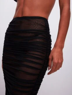 GOOD AMERICAN Mesh Ruched Skirt -Sexy Underwear Shop 1125370854A2 OF DET