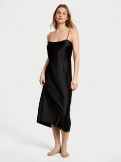 Victoria's Secret Luxe Satin Long Slip Dress -Sexy Underwear Shop 1125373076OF OM F