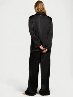 Victoria's Secret Luxe Satin Double-Breasted Long Pajama Set -Sexy Underwear Shop 1125373154A2 OM B