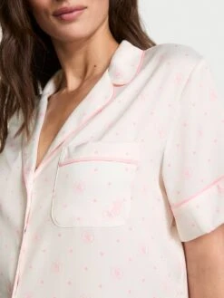 Victoria's Secret Glazed Satin Short Pajama Set -Sexy Underwear Shop 1125392377DJ OF DET 2