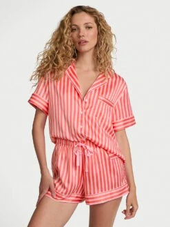 Victoria's Secret Glazed Satin Ombré Short Pajama Set -Sexy Underwear Shop 112539237AXU OM F 1