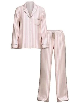 Victoria's Secret Glazed Satin Long Pajama Set -Sexy Underwear Shop 112541415W3S OF F DGA 1