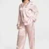 Victoria's Secret Glazed Satin Long Pajama Set 1 Victoria's Secret Glazed Satin Long Pajama Set -Sexy Underwear Shop 112541415W3S OM F 1