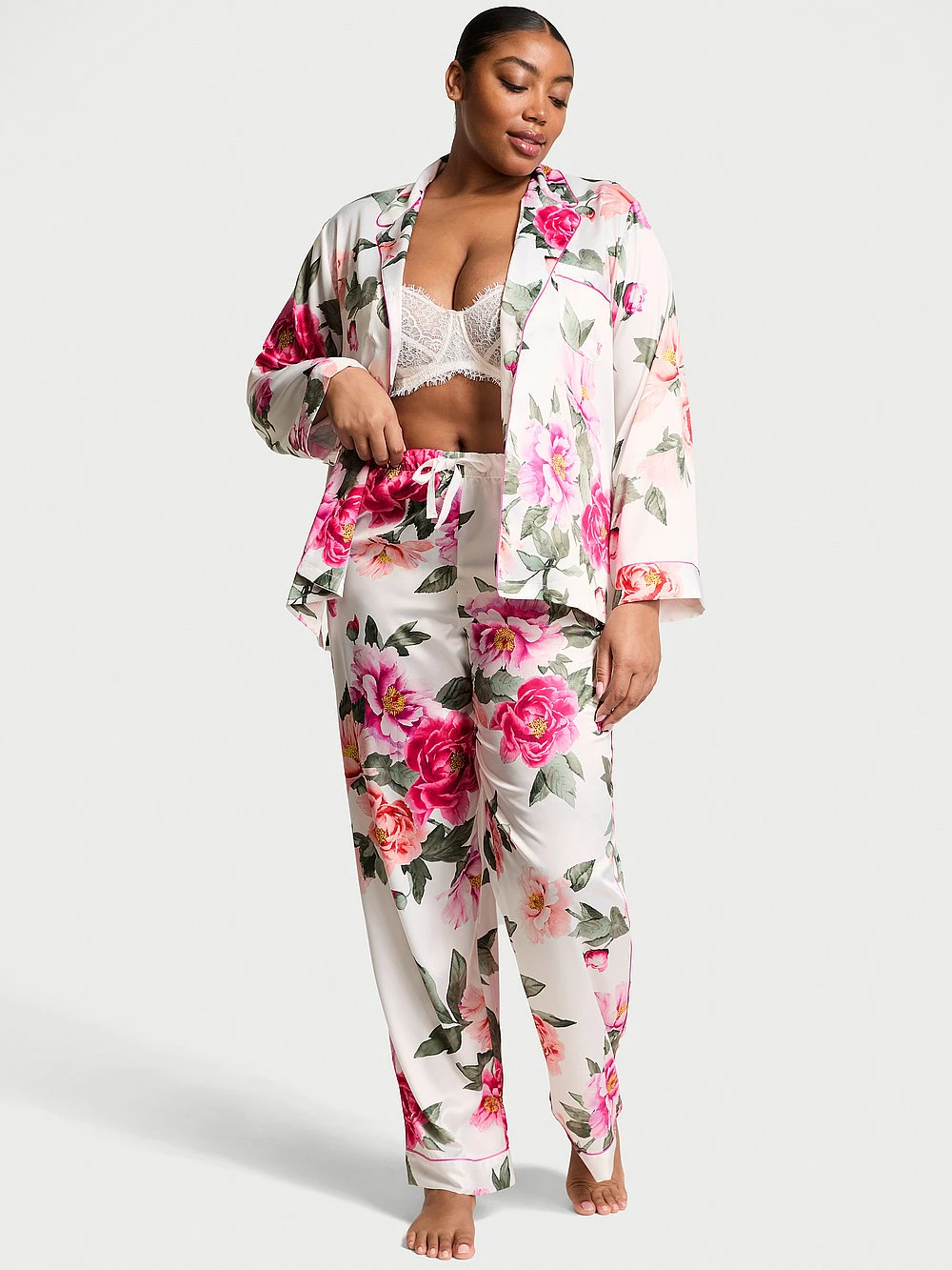 Victoria's Secret Glazed Satin Ombré Long Pajama Set 13 Victoria's Secret Glazed Satin Ombré Long Pajama Set - Image 11