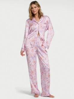 Victoria's Secret Glazed Satin Ombré Long Pajama Set 34 Victoria's Secret Glazed Satin Ombré Long Pajama Set -Sexy Underwear Shop 1125414177DT OM F 2
