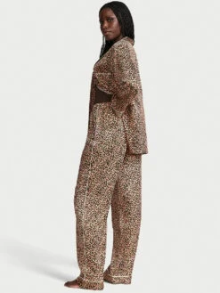 Victoria's Secret Glazed Satin Long Pajama Set -Sexy Underwear Shop 112541417BHK OM B 1