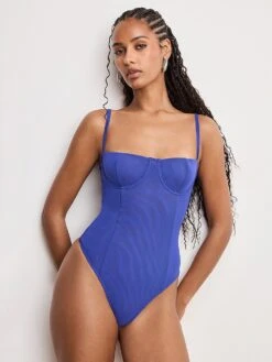 GOOD AMERICAN Mesh Bustier Bodysuit -Sexy Underwear Shop 1125671182L5 OM B
