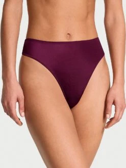 Smooth High-Waist Strappy-Back Thong Panty -Sexy Underwear Shop 1125888028P7 OM F