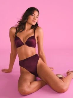 Smooth High-Waist Strappy-Back Thong Panty -Sexy Underwear Shop 1125888028P7 OM S