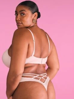 Smooth High-Waist Strappy-Back Thong Panty -Sexy Underwear Shop 112588802HMN OM S