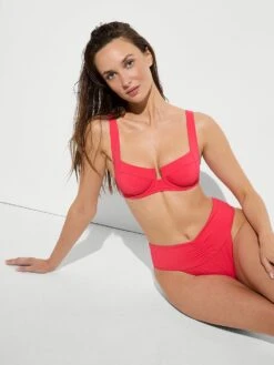 Essential Cinched High-Waist Bikini Bottom -Sexy Underwear Shop 112589372OFP OM B