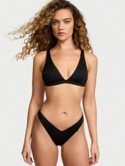 Essential Cinched Thong Bikini Bottom -Sexy Underwear Shop 112589442ZUO OM F