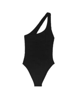 Crinkle One-Shoulder One-Piece Swimsuit -Sexy Underwear Shop 112589922ZUO OF F