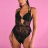 Victoria's Secret Rose Lace Plunge Flutter Romper 1 Victoria's Secret Rose Lace Plunge Flutter Romper -Sexy Underwear Shop 1125936854A2 OM S