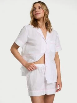 Victoria's Secret Heritage Cotton Short Pajama Set 23 Victoria's Secret Heritage Cotton Short Pajama Set -Sexy Underwear Shop 1125962095D1 OM F