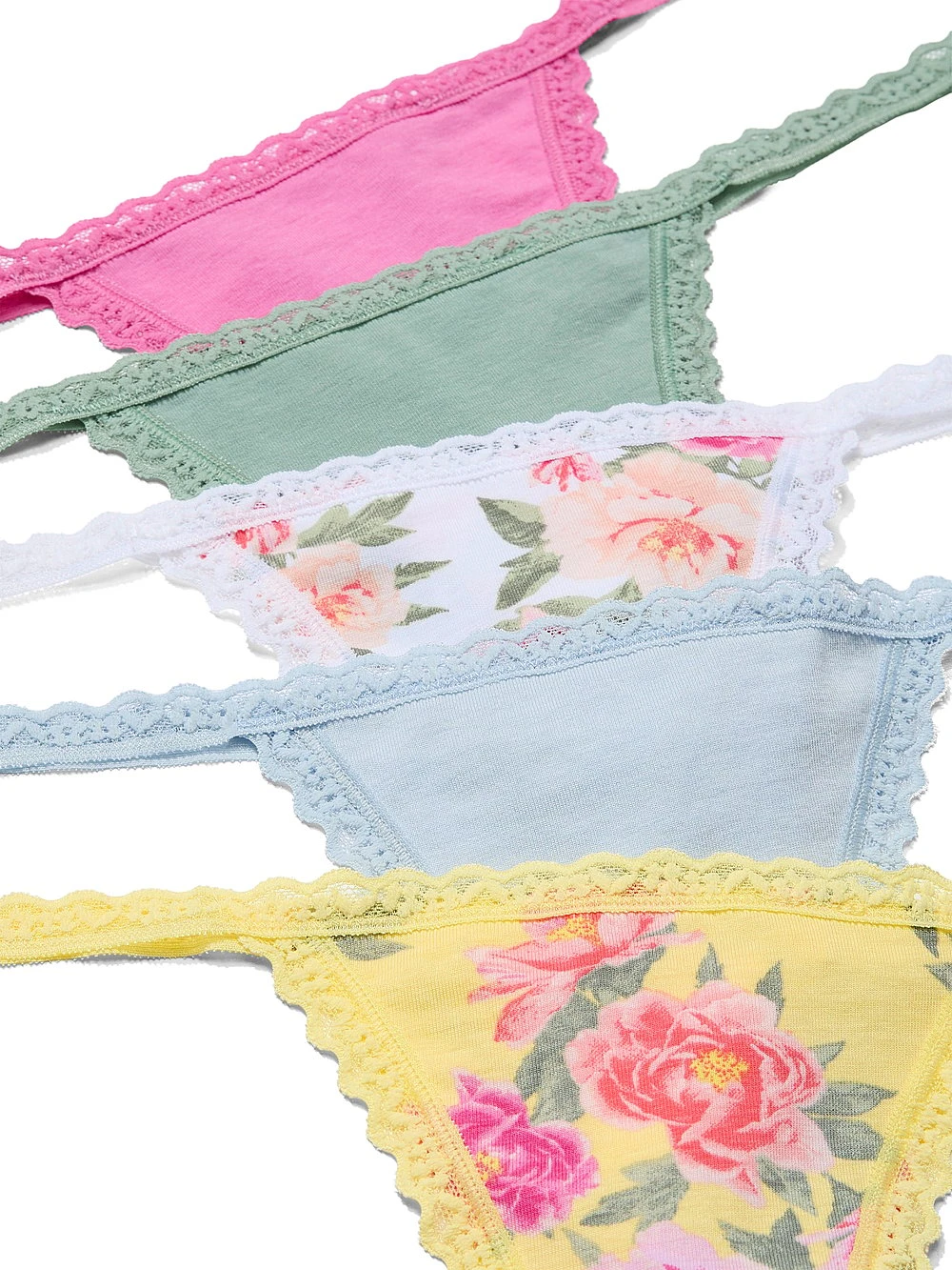 Victoria's Secret 5-Pack Lace-Waist V-String Panties 4 Victoria's Secret 5-Pack Lace-Waist V-String Panties - Image 2