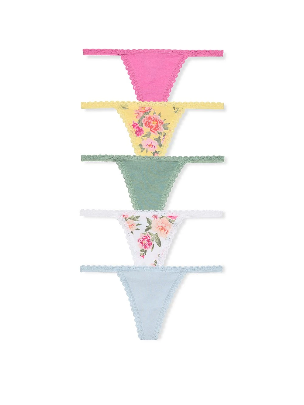 Victoria's Secret 5-Pack Lace-Waist V-String Panties 3 Victoria's Secret 5-Pack Lace-Waist V-String Panties