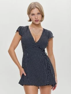 Frankies Bikinis Lucy Wrap Mini Dress