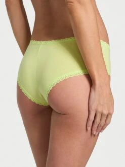 Cotton Pointelle Lace-Waist Cheeky 32 Cotton Pointelle Lace-Waist Cheeky -Sexy Underwear Shop 112606092HLE OM B