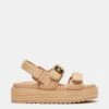 Steve Madden Bigmona Natural Raffia Platform Sandals