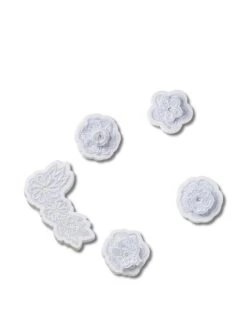 5-Pack Jibbitz White Elegant Floral Charms