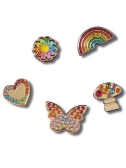 5-Pack Jibbitz Rainbow Elevated Festival Charms
