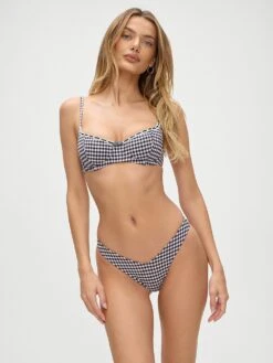 Frankies Bikinis Enzo Seersucker Gingham Bikini Bottom -Sexy Underwear Shop 11261266A561 OF DET