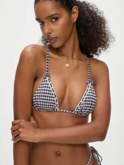 Frankies Bikinis Lumia Seersucker Gingham Bikini Top -Sexy Underwear Shop 11261267A561 OF DET
