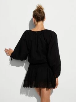 Beachwear Linen Lace-Trim Dress -Sexy Underwear Shop 1126226854A2 OM B