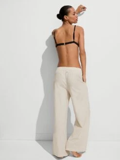 Beachwear Linen Wide-Leg Pants -Sexy Underwear Shop 1126227368H3 OM B