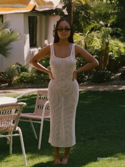 Beachwear Crochet Midi Dress -Sexy Underwear Shop 1126227668H0 alt