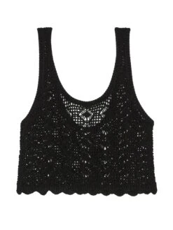 Beachwear Crochet Cropped Tank Top -Sexy Underwear Shop 112622782ZUO OF F