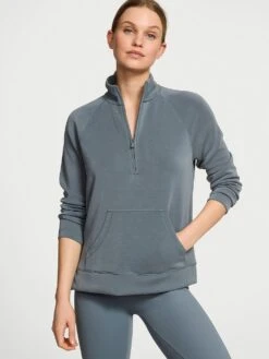 VSX Featherweight Knit Half-Zip Long-Sleeve Top 20 VSX Featherweight Knit Half-Zip Long-Sleeve Top -Sexy Underwear Shop 112623585HY0 OM F