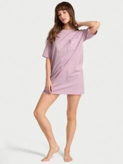 Victoria's Secret 100% Cotton Oversize Pocket Sleep Tee 27 Victoria's Secret 100% Cotton Oversize Pocket Sleep Tee -Sexy Underwear Shop 112626391N9U OM F 1