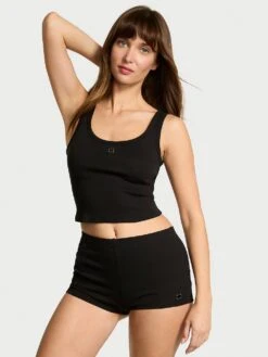 Victoria's Secret 100% Cotton Tank & Shorts Pajama Set -Sexy Underwear Shop 1126264054A2 OM F