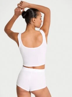 Victoria's Secret 100% Cotton Tank & Shorts Pajama Set -Sexy Underwear Shop 1126264095D1 OM B