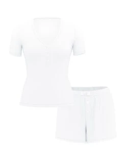 Victoria's Secret Pointelle Modal Henley Tee & Boxer Short Set 15 Victoria's Secret Pointelle Modal Henley Tee & Boxer Short Set -Sexy Underwear Shop 1126274295D1 OF F