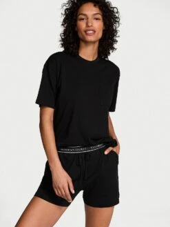 Victoria's Secret 100% Cotton Short Pajama Set -Sexy Underwear Shop 1126274554A2 OM F