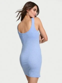 Victoria's Secret 100% Cotton Rib Tank Slip Dress -Sexy Underwear Shop 1126274773RP OM B