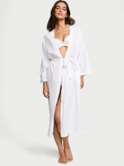 Victoria's Secret 100% Cotton Long Robe 16 Victoria's Secret 100% Cotton Long Robe -Sexy Underwear Shop 1126276295D1 OM F