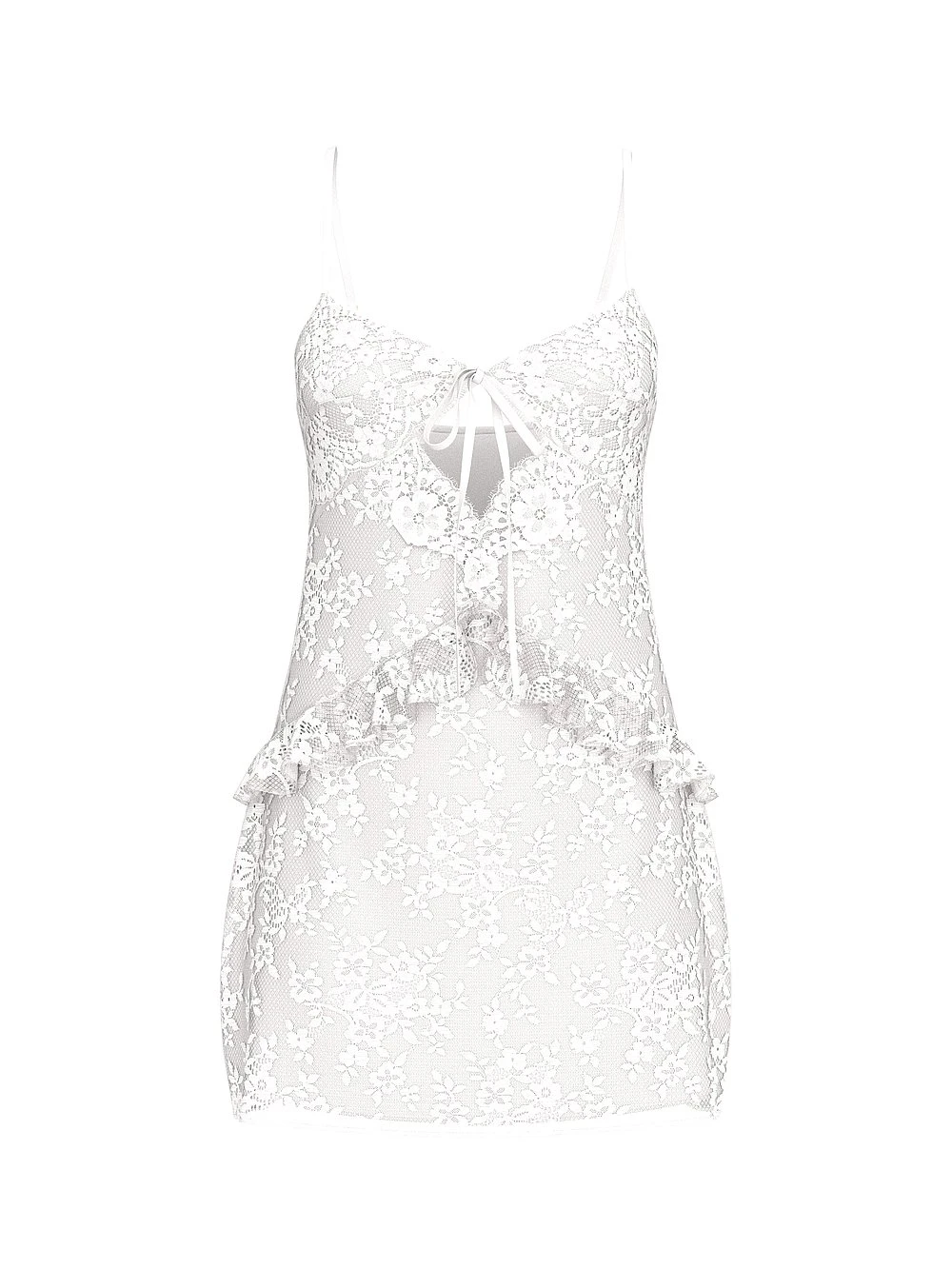 Victoria's Secret Dare To Dream Lace Flounce Mini Slip 5 Victoria's Secret Dare To Dream Lace Flounce Mini Slip - Image 3