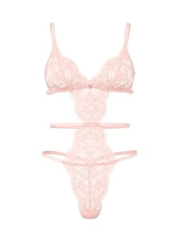Dare To Dream Lace Strappy Triangle Teddy 17 Dare To Dream Lace Strappy Triangle Teddy -Sexy Underwear Shop 1126294411T1 OF F DGA