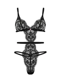Dare To Dream Lace Strappy Triangle Teddy 26 Dare To Dream Lace Strappy Triangle Teddy -Sexy Underwear Shop 1126294454A2 OF F DGA