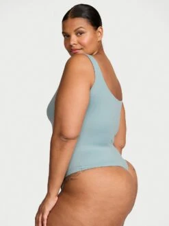 Bodywear By Victoria's Secret With FeatherSoft™ Innovation Square-Neck Tank Bodysuit -Sexy Underwear Shop 1126377702M9 OM B