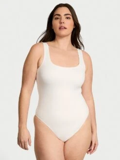 Bodywear By Victoria's Secret With FeatherSoft™ Innovation Square-Neck Tank Bodysuit -Sexy Underwear Shop 1126377734Y5 OM F