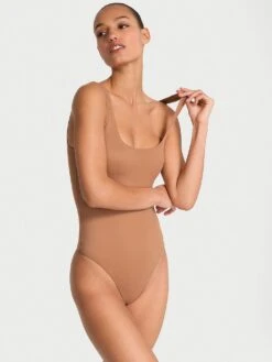 Bodywear By Victoria's Secret With FeatherSoft™ Innovation Square-Neck Tank Bodysuit -Sexy Underwear Shop 112637774YQY OM F