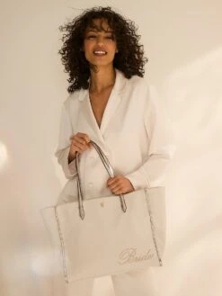 Victoria's Secret Bridal Canvas Tote Bag -Sexy Underwear Shop 112638557ANP OM S