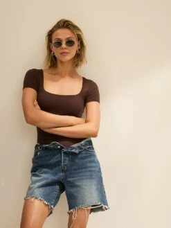 Victoria's Secret Bodywear By Victoria With FeatherSoft™ Innovation Square-Neck Bodysuit -Sexy Underwear Shop 1126402933F6 OM S